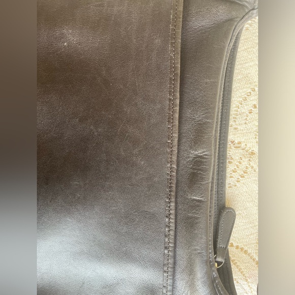 Vintage Coach Legacy Dark Grey Leather Hippie Saddle 9146. Made in Costa Rica. - Picture 7 of 10